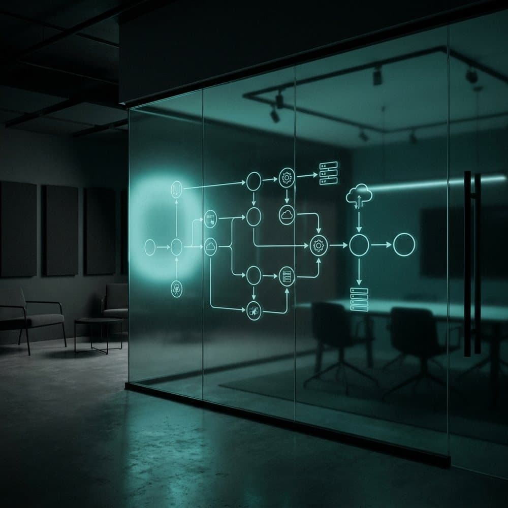Scoping an automation — the workflow mapped out before it gets built.